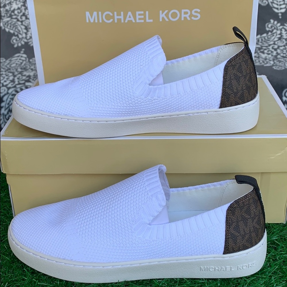 MICHAEL KORS SARINA SLIP ON SOFT STRETCH KNIT OpWh - Picture 2 of 16